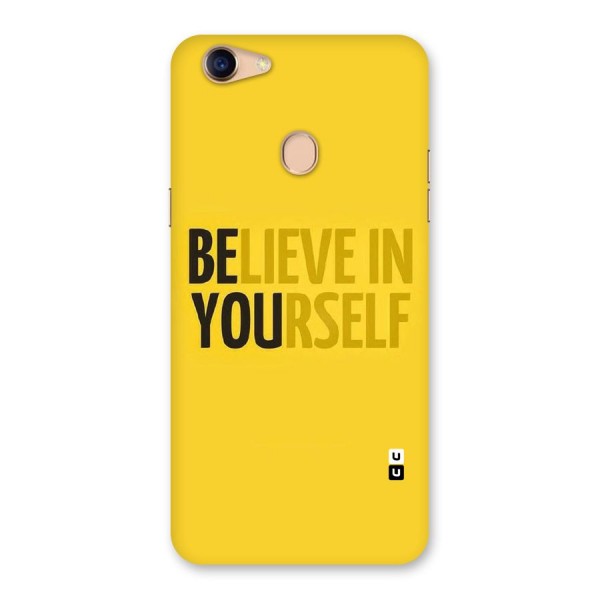 Believe Yourself Yellow Back Case for Oppo F5 Youth